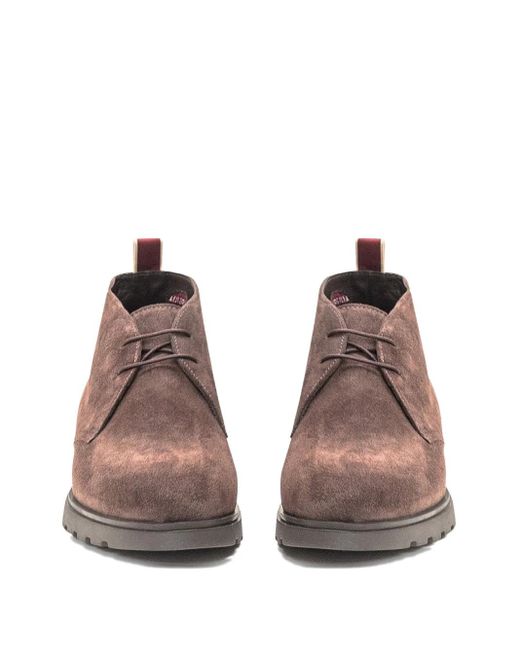 STURLINI FIRENZE Brown Suede Lace-Up Boots for men