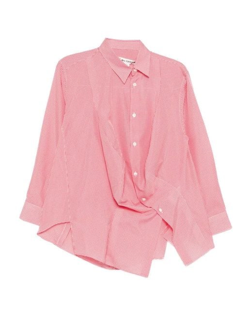 Comme des Garçons Pink Chemise À Carreaux