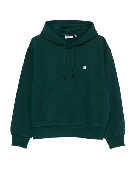 Felpa Con Cappuccio E Logo di Carhartt in Green