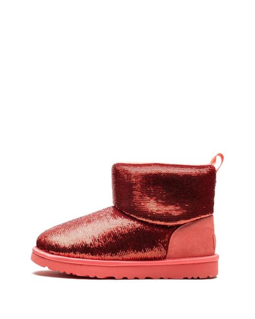 Ugg Red Classic Mini "Starfish" Boots