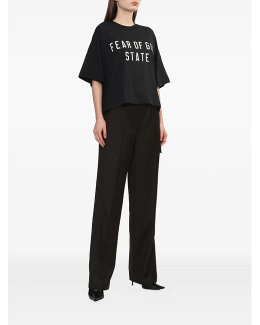 Fear Of God Black Graphic-Print Top