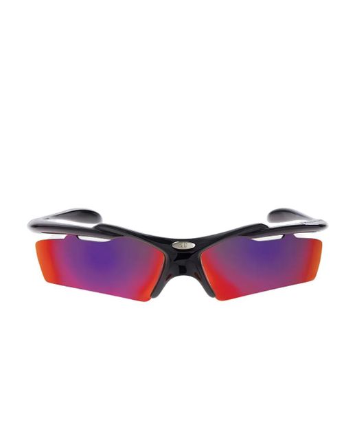 Balenciaga Purple Shield-frame Sunglasses