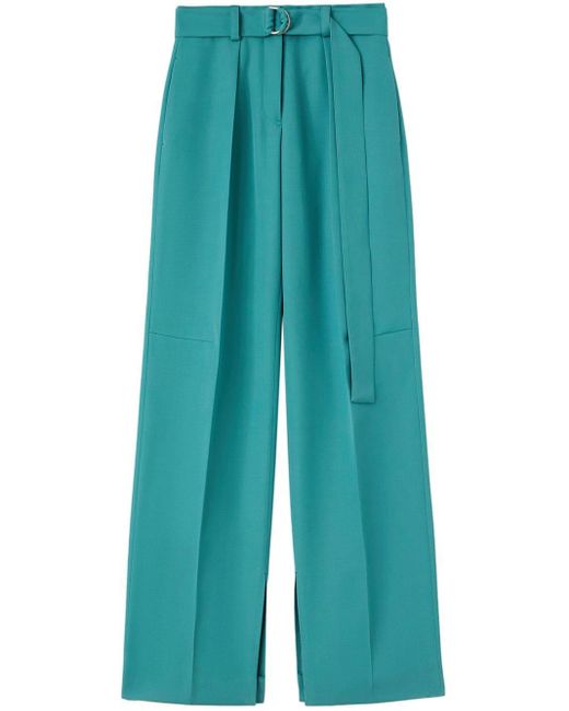 Pantalones anchos con cinturón Jil Sander de color Blue