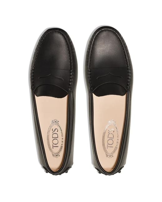 Tod's Black Gommino Mokassins