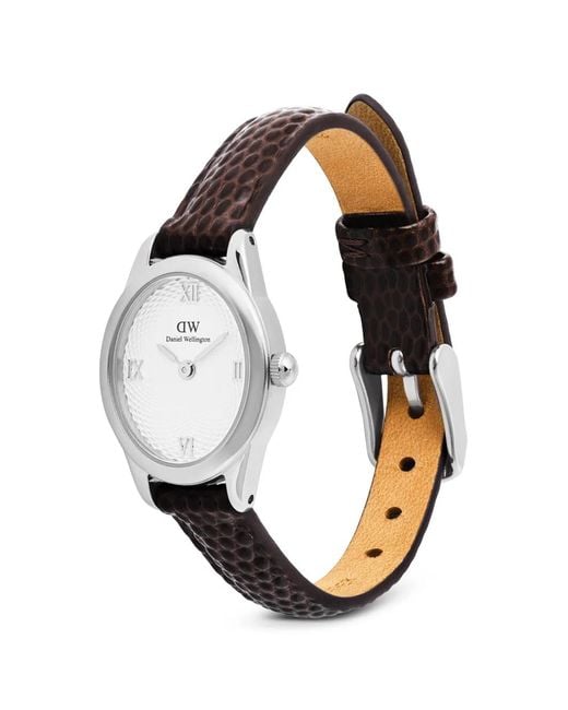Daniel Wellington White Mini Ophelia Lizard-Texture 26Mm Watch