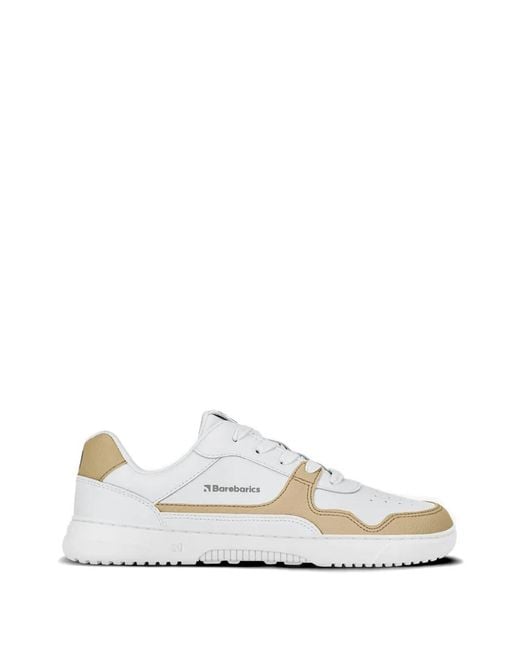 Barebarics White Zing Panelled Perforated Barefoot Sneakers