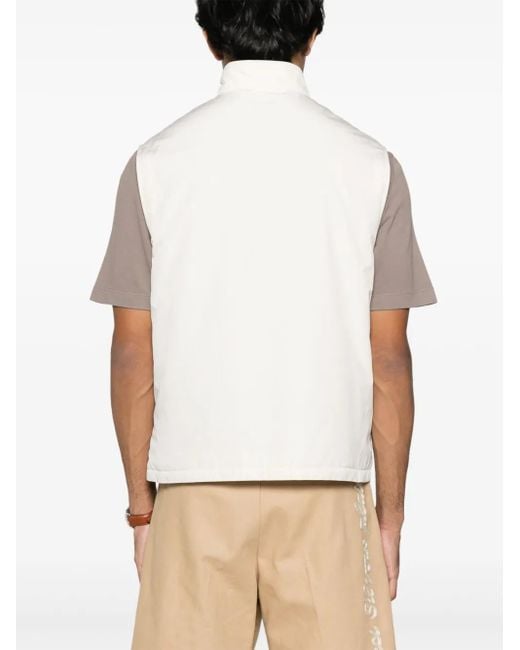 Brunello Cucinelli White Lightweight Gilet for men