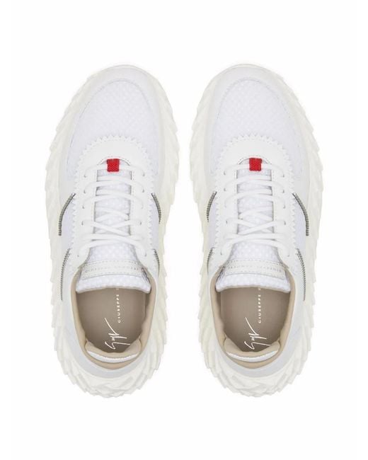 Giuseppe Zanotti White Urchin Calf Leather Sneakers for men