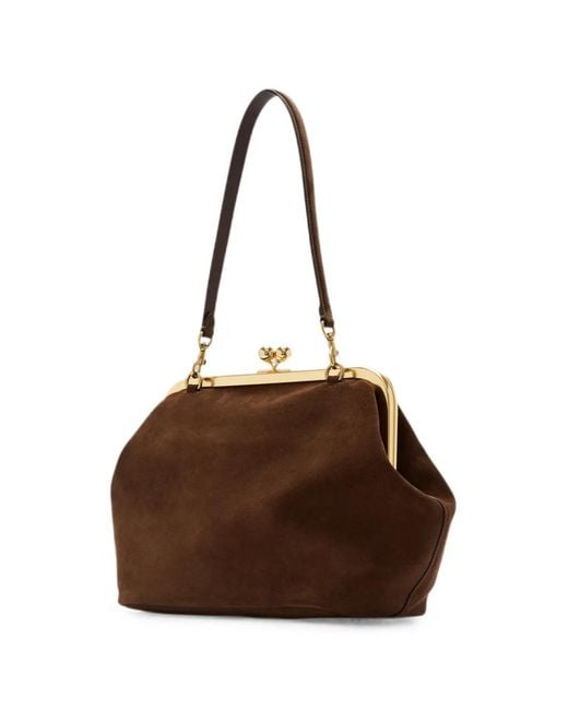 COACH Brown Kisslock Frame Bag 27