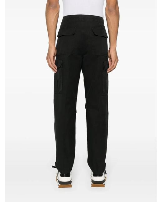 Tom Ford Black Cargo-Pockets Twill Trousers for men