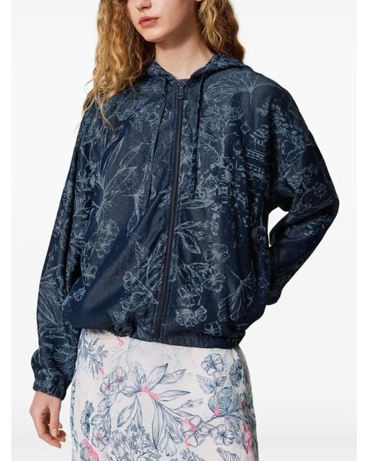 Twinset Blue Printed Jacket