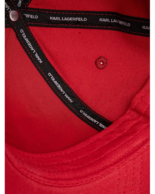 Karl Lagerfeld Red Ikon Cap