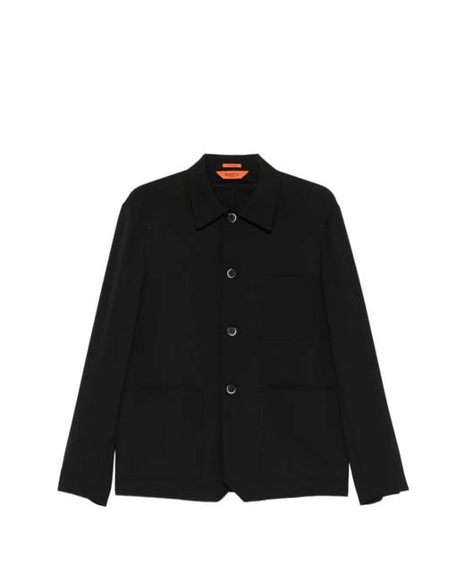 Barena Black Veste À Boutonnière for men