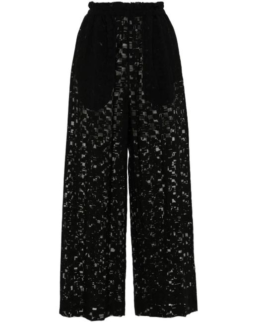 Henrik Vibskov Black Waybill Semi-Sheer Trousers