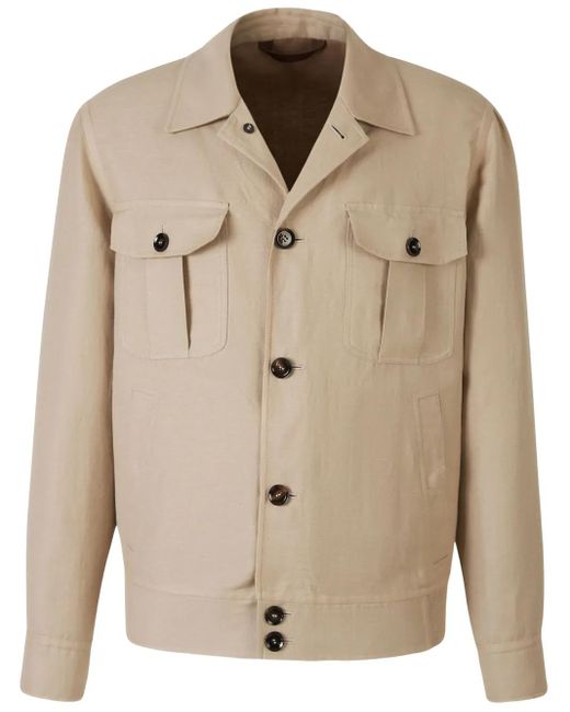 メンズ Brioni ボタン ジャケット Natural
