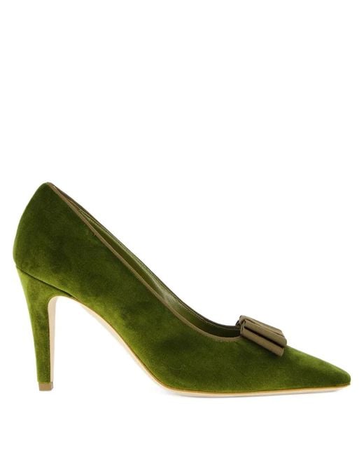 Manolo Blahnik Green 90Mm Readorhi Pumps
