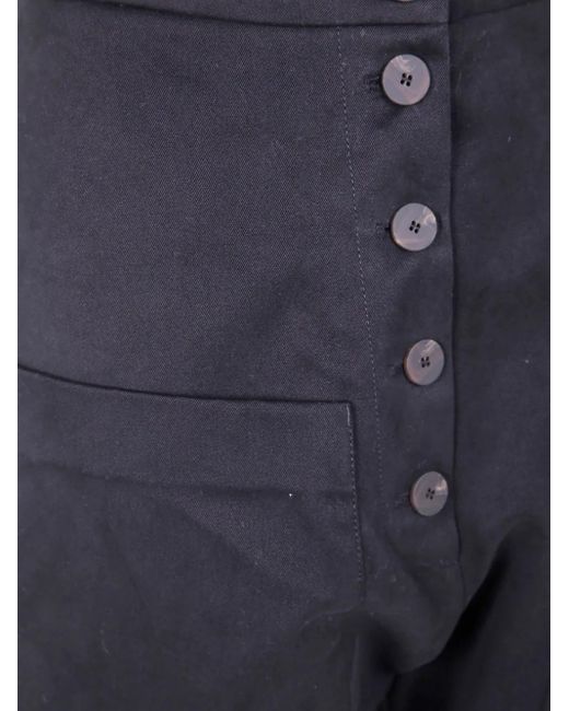 Studio Nicholson Blue Brinson Button-Front Patch-Pocket Trousers