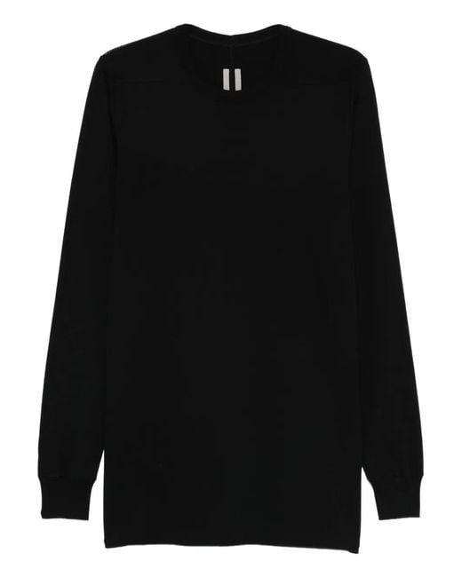 Rick Owens Black Long-Sleeve T-Shirt for men