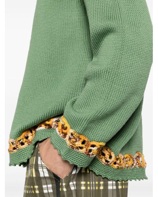 Maglione Daisy Garland di Bode in Green da Uomo