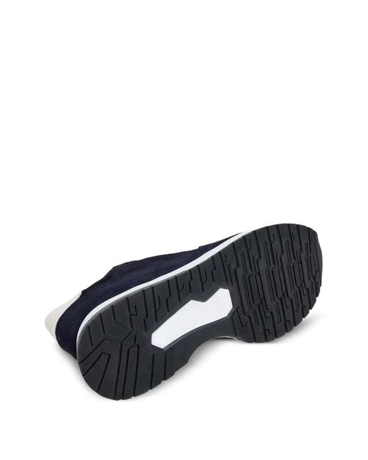 Hackett Blue Rapid Chad Perforated-Logo Sneakers for men