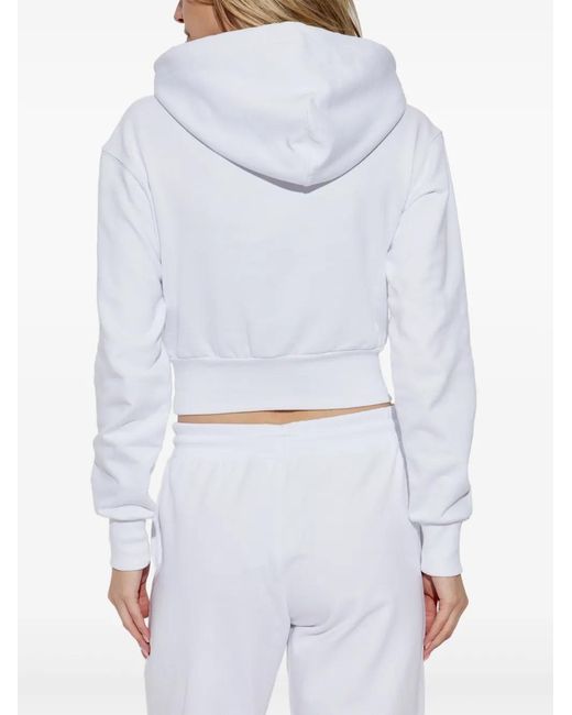 Versace Jeans Couture White Cotton Hoodie