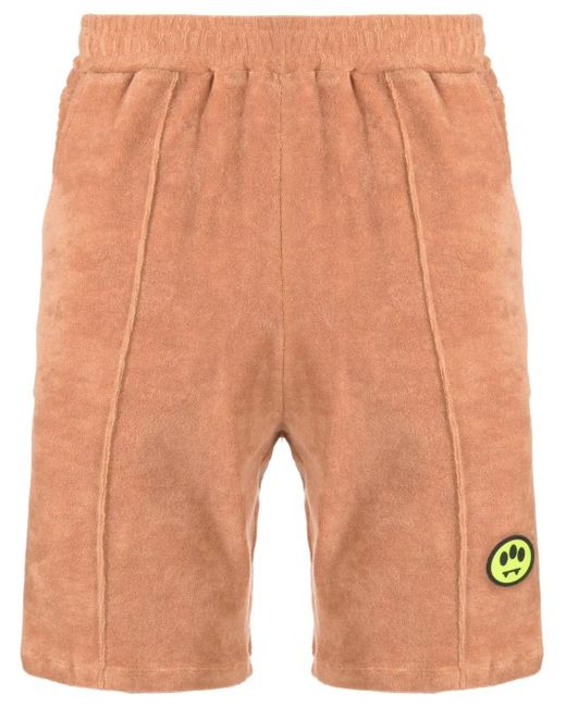 Barrow Brown Logo-Patch Terry Shorts