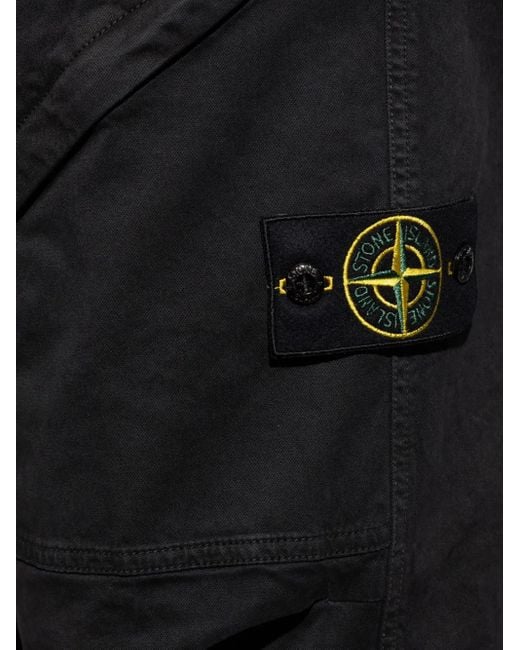 Stone Island Cargohose Mit Elastischem Bund in Black für Herren