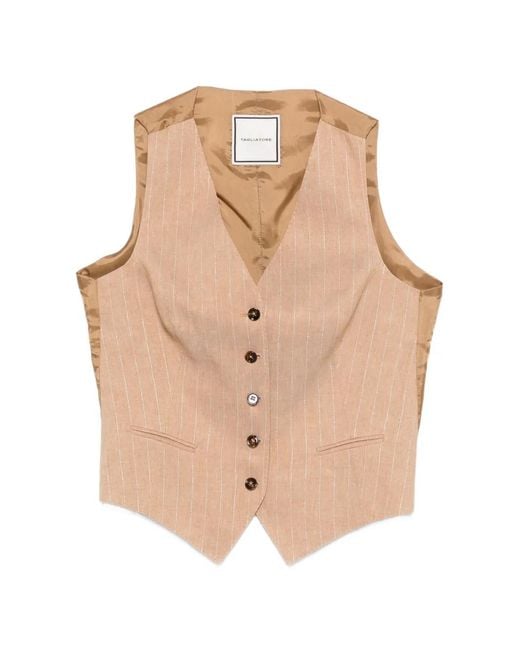 Tagliatore Natural Veston Boutonné À Fines Rayures