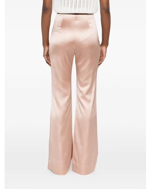 Pinko Pink Trousers Rosa Mogano