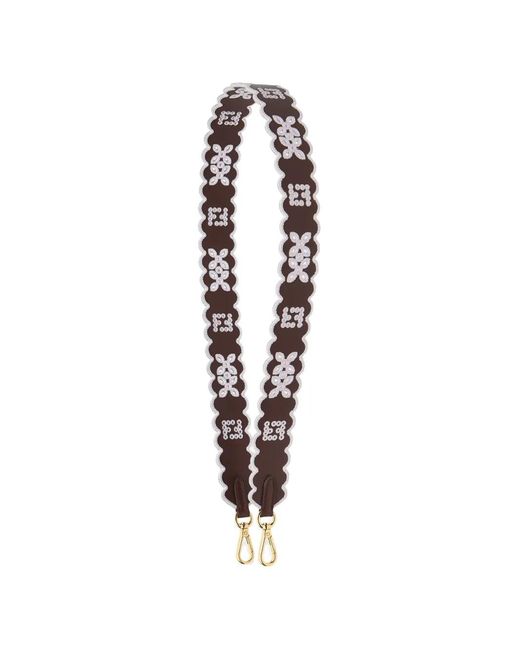 Fendi White Strap You Embroidered Bag-Strap