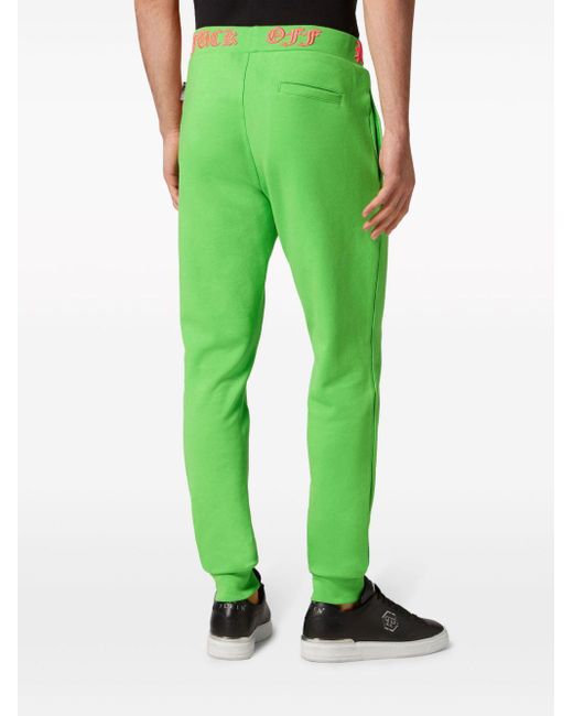Pantalon de jogging Skull and Bones à taille logo Philipp Plein pour homme en coloris Green