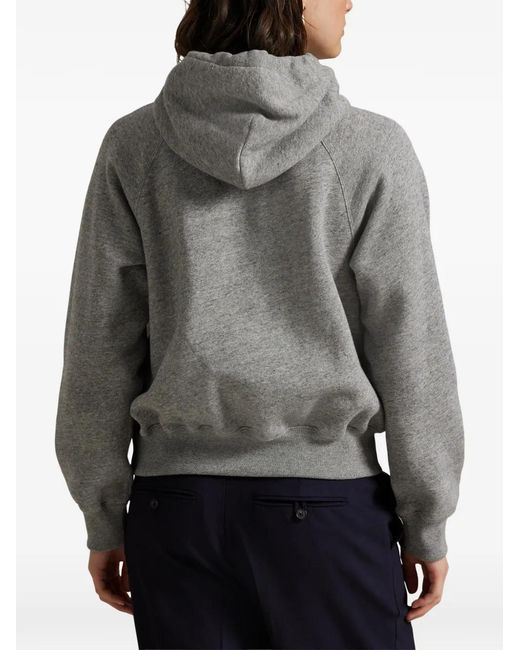 Polo Ralph Lauren Gray Shrunken Fit Fleece Hoodie