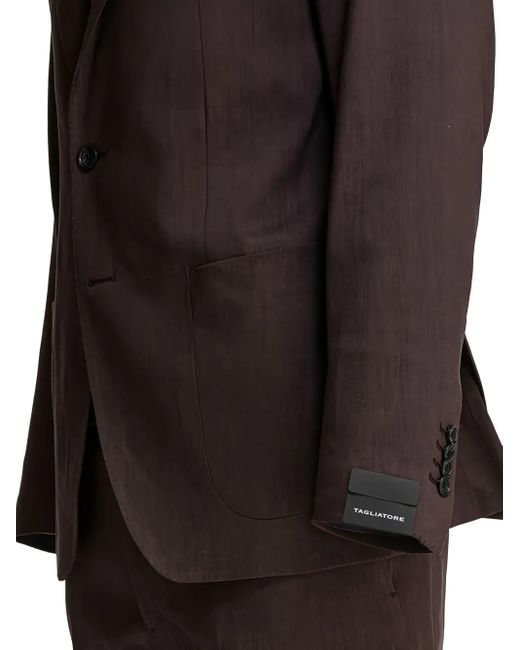 Traje con bolsillos de parche Tagliatore de hombre de color Black