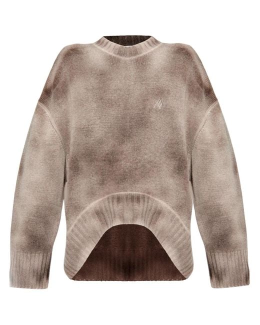 The Attico Brown Crew-Neck Sweater