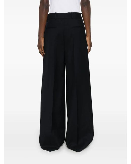 Carven Black Wool Palazzo Pants