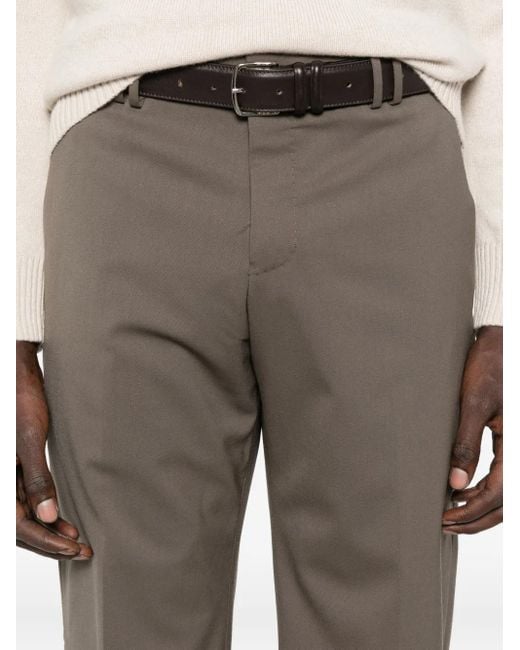 Pantalones rectos con pinzas PT Torino de hombre de color Gray
