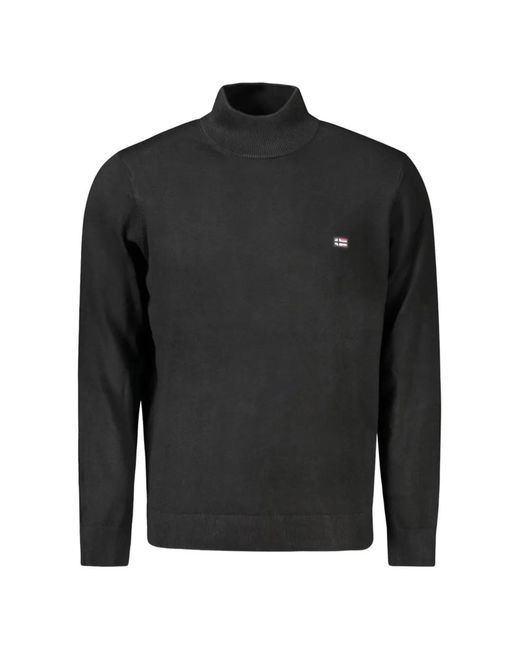 Norway 1963 Black High-Neck Logo-Patch Sweater for men