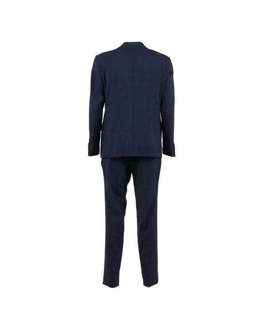 Luigi Bianchi Blue Buttoned Suit for men