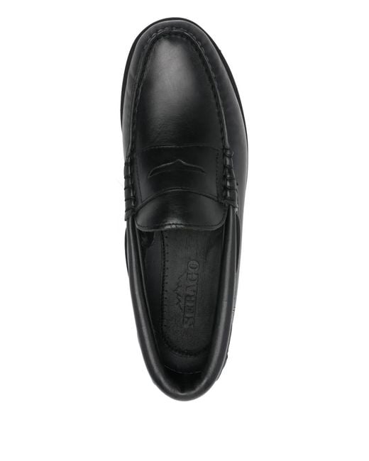 Sebago Black Penny Tread-Sole Loafers for men