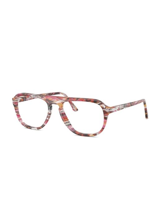 Persol Pink Pilot-Frame Glasses