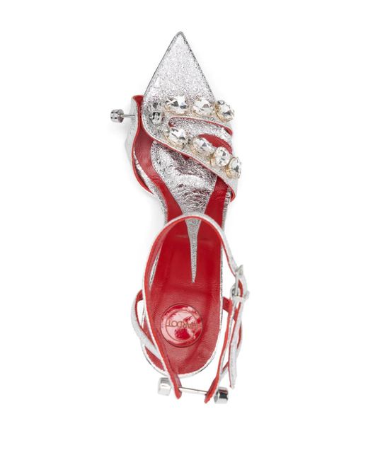 HARDOT Pink 100mm Booty Sandals