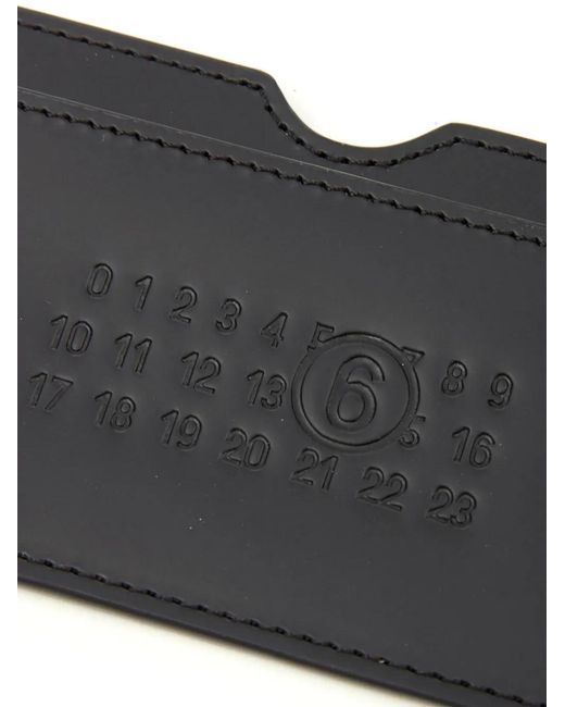 MM6 by Maison Margiela Black Signature Leather Cardholder