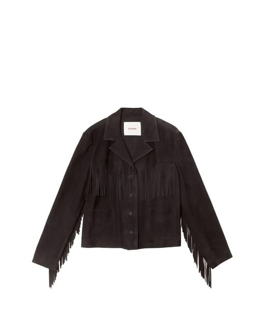 Xirena Black Clyde Fringe-Detail Jacket