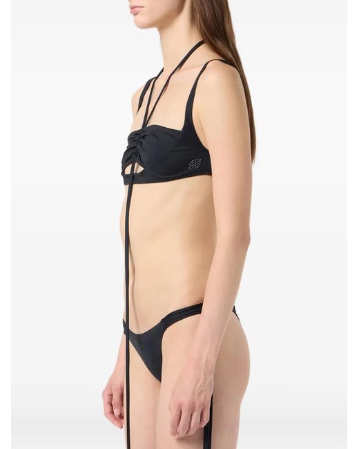 Blumarine Black Cut-Out Bikini Top