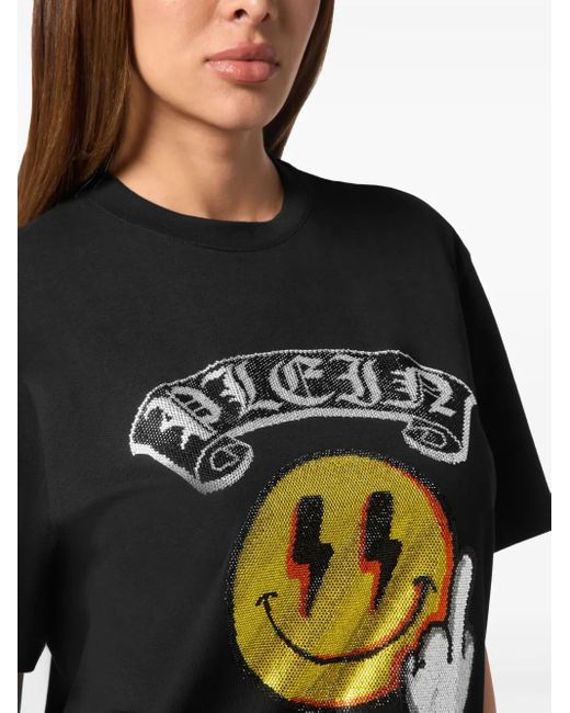 Philipp Plein Black Smile T-Shirt