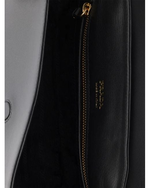 Prada Black Carry Medium Leather Shoulder Bag