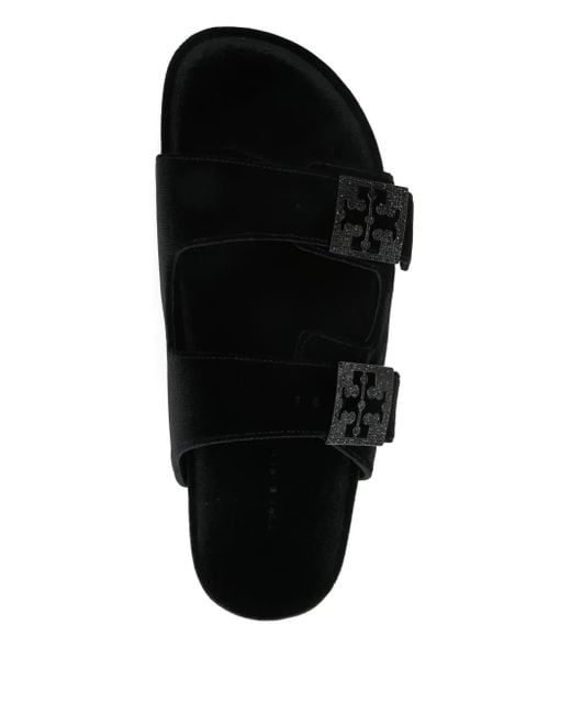 Tory Burch Black Mellow Pavé Sandals