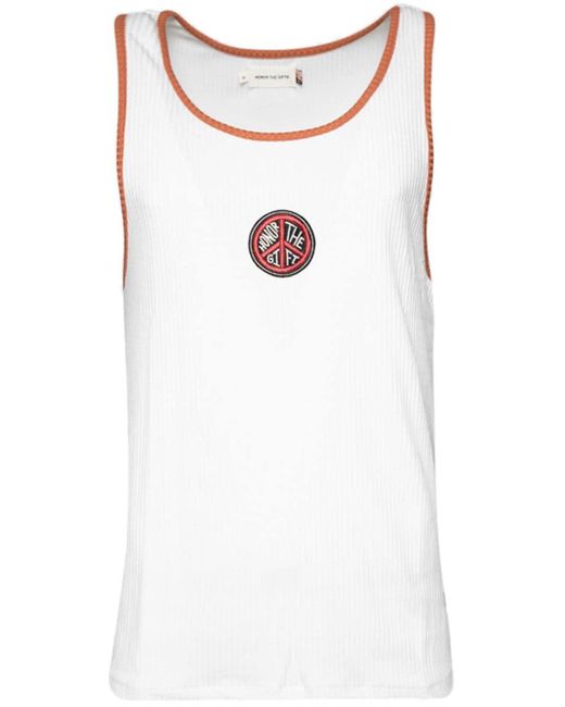 Honor The Gift White A-spring Cotton Vest for men