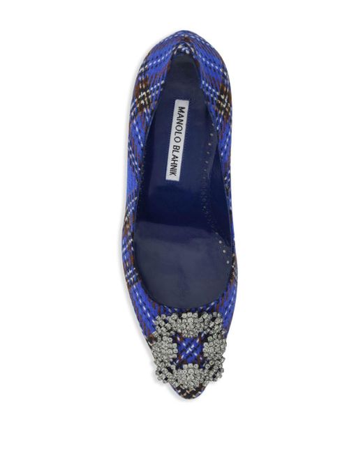 Manolo Blahnik Blue 70Mm Clava Pumps