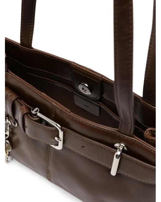 OSOI Brown Brocle Buckled Shoulder Bag